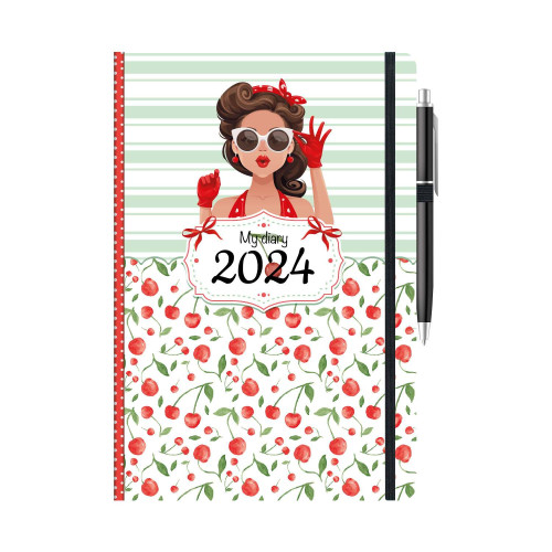 Ημερολόγιο Ημερήσιο με στυλό 2024 Palmare 14x21 Woman