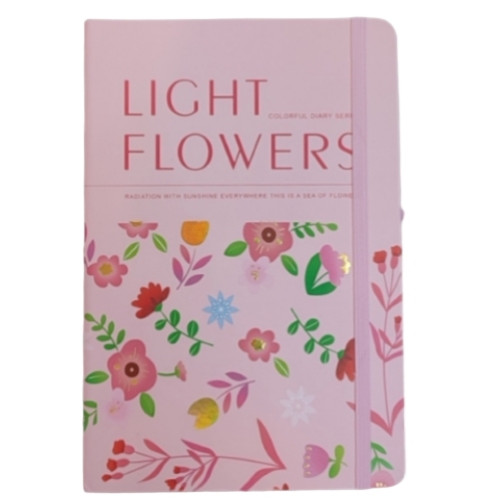 Μπλοκ Σημειώσεων Light Flowers  Δετό με Λάστιχο