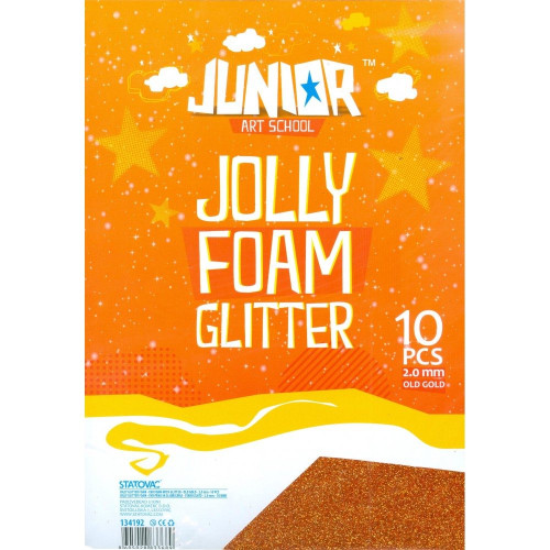 Αφρώδη Φύλλα Glitter Α4 Jolly Foam Μπρονζέ 10 Τμχ