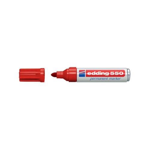 Μαρκαδόρος Edding 550 Ανεξίτηλος 4mm Κόκκινο