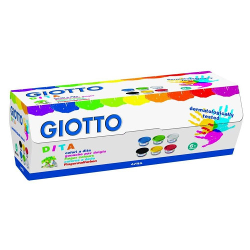 Δακτυλομπογιές Giotto 6 τεμάχια 100ml διάφορα χρώματα