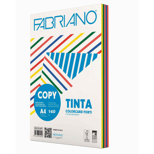 Χαρτί εκτύπωσης Fabriano Copy Tinta 5 Χρωμάτων Pastel A4 160gr/m² 100 φύλλα