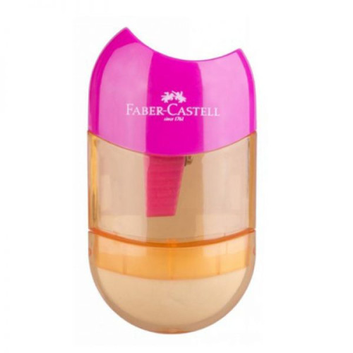  Γόμα Ξύστα Faber Castell Apple Combi Φούξια