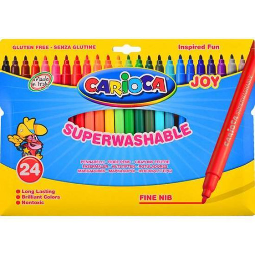 Μαρκαδόροι Carioca Joy Fine Tip 24 χρωμάτων