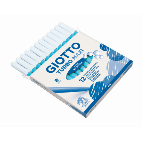 Μαρκαδόροι Giotto Turbo Maxi Γαλάζιος 12 τεμάχια