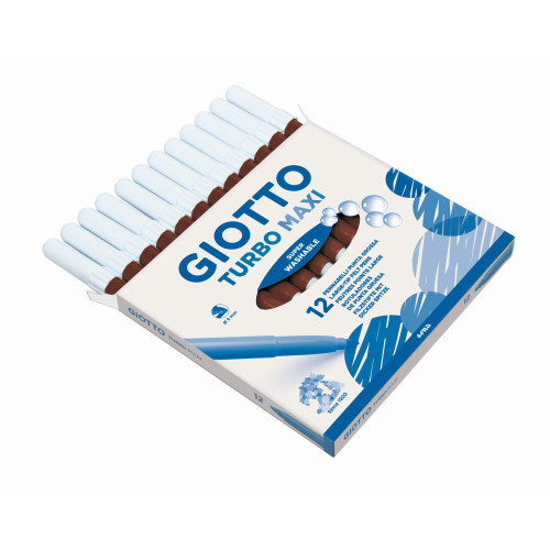 Μαρκαδόροι Giotto Turbo Maxi Καφέ 12 τεμάχια