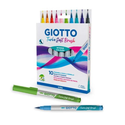 Μαρκαδόροι Giotto Turbo Soft Brush Πινέλο 10τμχ
