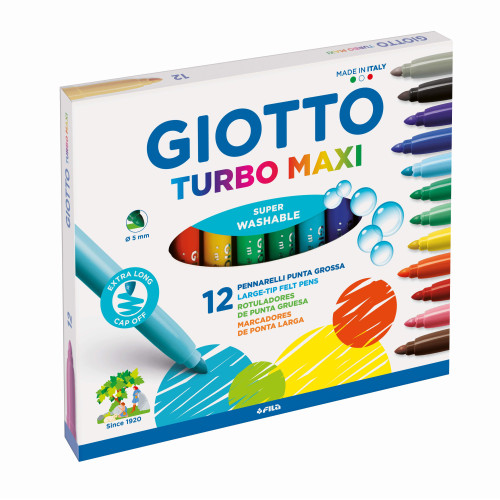 Μαρκαδόροι Giotto Turbo Maxi 12 χρωμάτων