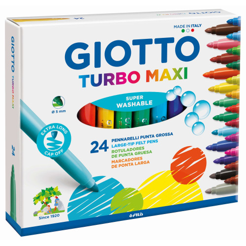 Μαρκαδόροι Giotto Turbo Maxi  24 χρωμάτων