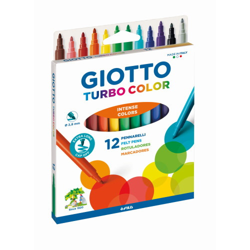 Μαρκαδόροι Giotto Turbo Color 12 χρωμάτων