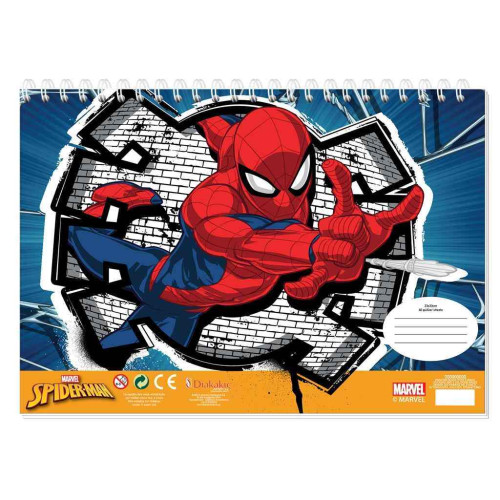 Μπλοκ Ζωγραφικής Diakakis Spiderman 23x33 cm 40 Φύλλα Διάφορα Σχέδια