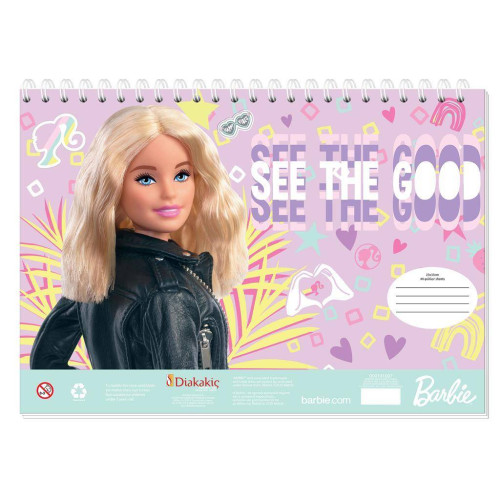 Μπλοκ Ζωγραφικής Diakakis Barbie 23x33 cm 40 Φύλλα Διάφορα Σχέδια