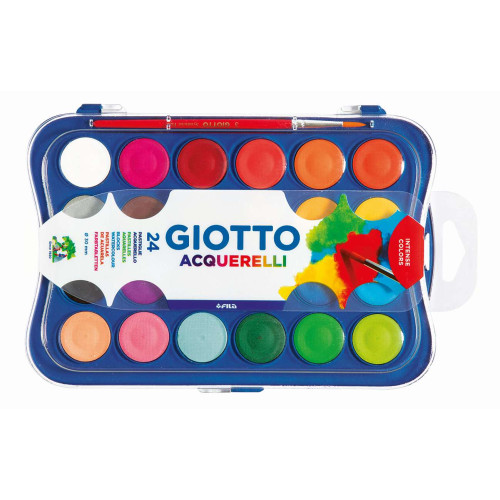 Νερομπογιά Giotto με πινέλο 30mm 24 χρώματα 