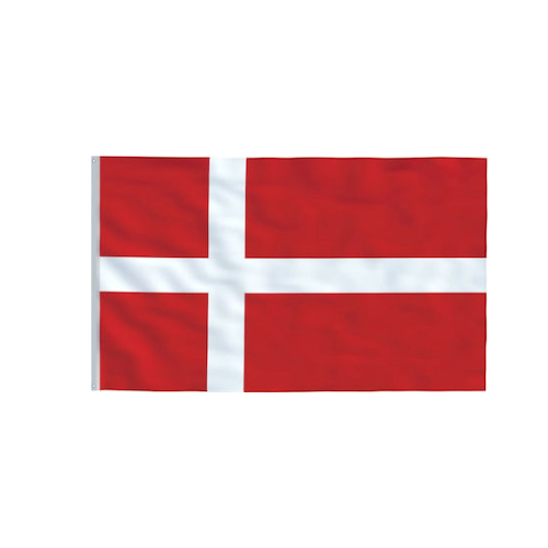 Σημαία Δανίας Πολυεστερικό Δίχτυ με Κρίκους για Κοντάρι 75x100cm
