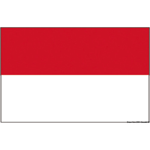 Σημαία Μονακό Πολυεστερικό Δίχτυ με Κρίκους για Κοντάρι 35x50cm