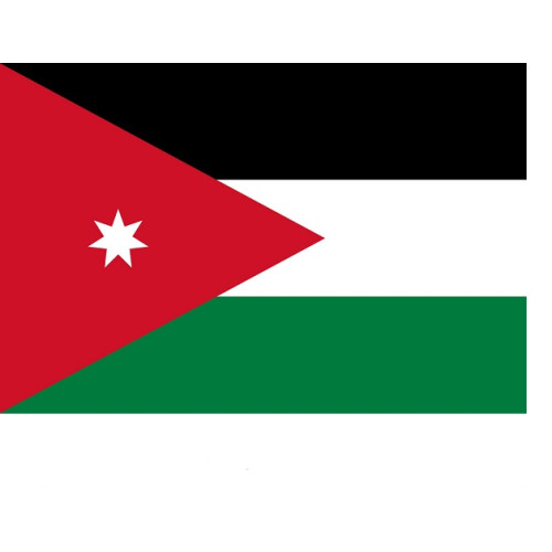 Σημαία Ιορδανίας Πολυεστερικό Δίχτυ με Κρίκους για Κοντάρι 100x150cm