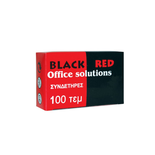 Συνδετήρες Black Red No3 100 τεμάχια 28mm
