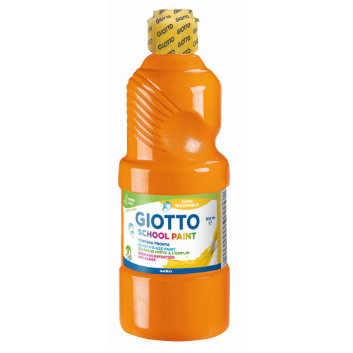 Τέμπερa Giotto Μπουκάλι 500ml School Paint Πορτοκαλί