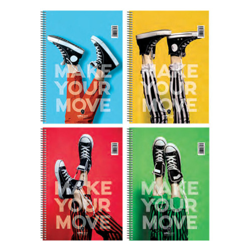 Τετράδιο Σπιράλ Salko Make your Move 21x29 4 Θεμάτων Διάφορα Χρώματα