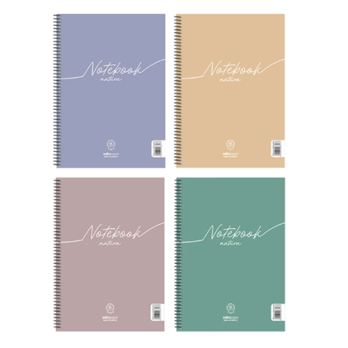 Τετράδιο Σπιράλ Salko Notebook Natura 21x29 1 Θέμα Διάφορα Χρώματα