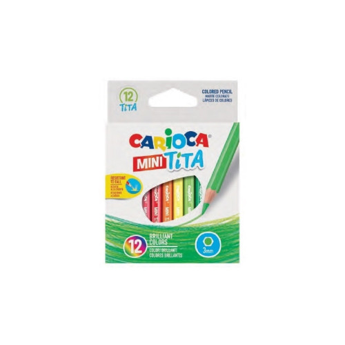 Ξυλομπογιές Carioca Mini Tita 12 Χρωμάτων 