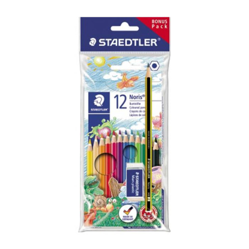 Ξυλομπογιές Staedtler 12 χρωμάτων Bonus Pack
